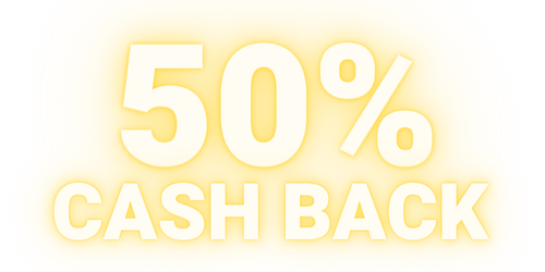 500% Welcome Bonus + 50% Cash Back